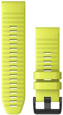 Bracelet en silicone Garmin 26mm (pour Garmin Fenix 8/7X/6X (51mm), Tactix etc.), jaune V1, QuickFit, 010-12864-04