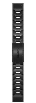 Bracelet métallique en titane Garmin 22mm (pour Garmin Fenix 8/7/6 (47mm), Epix 2 etc.), noir, QuickFit, 010-12863-09
