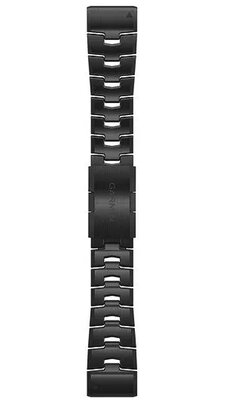 Bracelet métallique en titane Garmin 26mm (pour Garmin Fenix 8/7X/6X (51mm), Tactix etc.), noir V1, QuickFit, 010-12864-09
