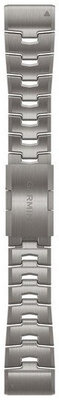 Bracelet métallique en titane Garmin 26mm (pour Garmin Fenix 8/7X/6X (51mm), Tactix etc.), gris, QuickFit, 010-12864-08