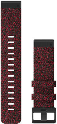 Bracelet en nylon Garmin 22mm (pour Garmin Fenix 8/7/6 (47mm), Epix 2 etc.), rouge V1, QuickFit, 010-12863-06