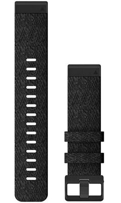 Bracelet en nylon Garmin 22mm (pro Garmin Fenix 8/7/6 (47mm), Epix 2 aj.), noir V1, QuickFit