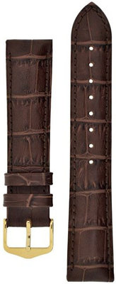 bracelet en cuir Hirsch Duke L 01028010-1, marron, longueur L, Quick Release