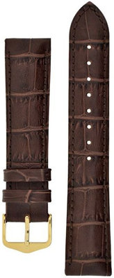 bracelet en cuir Hirsch Duke M 01028110-1, marron, longueur M, Quick Release