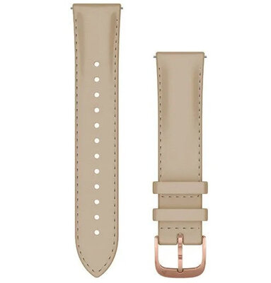 Bracelet en cuir Garmin 20mm (pro Venu, Venu Sq, Venu 2 plus aj.), beige, Quick Release