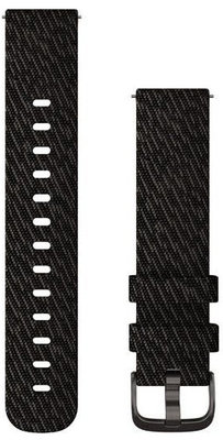 bracelet en nylon Garmin 20mm (pour Venu, Venu Sq, Venu 2 plus etc.), noir V1, Quick Release, 010-12924-13