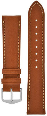 bracelet en cuir Hirsch Kent L 01002070-2, marron, veau, longueur L, Quick Release