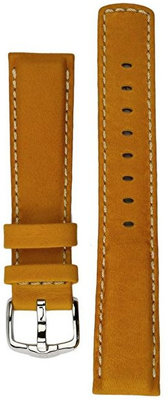 bracelet en cuir Hirsch Mariner L 14502170-2, marron, peau de veau, longueur L, Quick Release