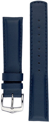 bracelet en caoutchouc Hirsch Runner L 04002080-2, bleu, cuir de veau/caoutchouc naturel, longueur L, Quick Release