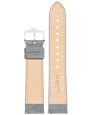 bracelet en cuir Hirsch Osiris L 03433030-2, gris, cuir de veau, longueur L, Quick Release