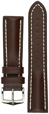 bracelet en cuir Hirsch Heavy Calf L 01475010-2, marron, peau de veau, longueur L, Quick Release