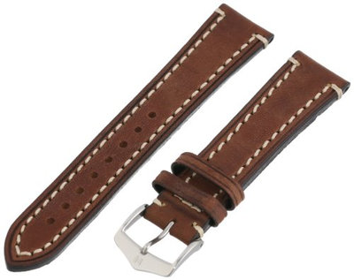 bracelet en cuir Hirsch Liberty L 10900210-2, marron, veau, longueur L, Quick Release
