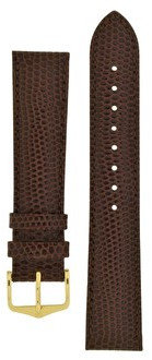 bracelet en cuir Hirsch Rainbow M 12302610-1, marron, veau, longueur M, Quick Release
