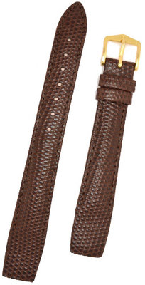 bracelet en cuir Hirsch Rainbow M 12302610OE-1, marron, veau, open end (pour pompes fixes), longueur M, Quick Release