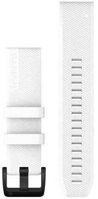 Bracelet en silicone Garmin 22mm (pour Garmin Fenix 8/7/6 (47mm), Epix 2 etc.), blanc, QuickFit, 010-12901-01