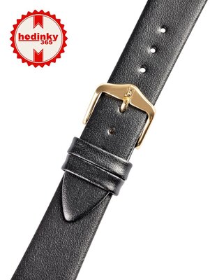 bracelet en cuir Hirsch Toronto M 03702150OE-1, noir, veau, open end (pour pompes fixes), longueur M