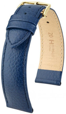 Bracelet en cuir bleu foncé Hirsch Kansas M 01502180-1 (Teletina)