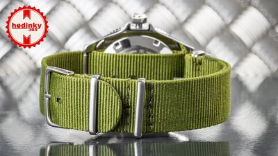 bracelet en nylon Ricardo Kronplatz, vert, NATO