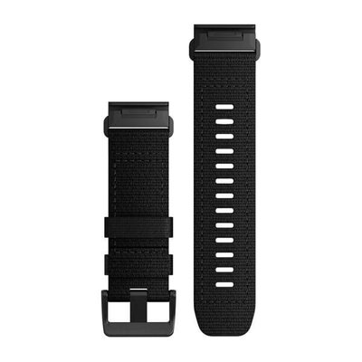 bracelet en nylon Garmin 26mm (pour Garmin Fenix 8/7X/6X (51mm), Tactix etc.), noir, QuickFit, 010-13010-00