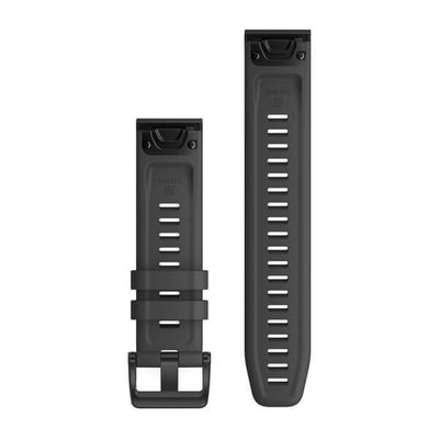 bracelet en silicone Garmin 22mm (pour Garmin Fenix 8/7/6 (47mm), Epix 2 etc.), gris V1, QuickFit, 010-12863-22