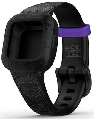 Bracelet en plastique Garmin (pro Vívofit junior 3), noir, Marvel, Black Panther