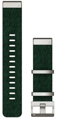 Bracelet en nylon Garmin 22mm (pro Garmin Fenix 8/7/6 (47mm), Epix 2 aj.), vert, QuickFit
