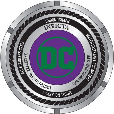 Invicta DC Comics Quartz 53mm 35321 Joker Limited Edition 4000pcs