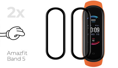 Verre de protection 3D Mosh Tempered Glass Protector 0.5mm pour Amazfit Band 5 (2 pièces)