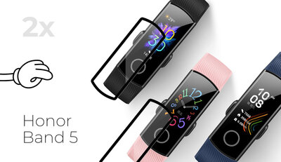 Verre de protection 3D Mosh Tempered Glass Protector 0.5mm pour Honor Band 5 (2 pièces)