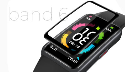 Verre de protection 3D Mosh Tempered Glass Protector 0.5mm pour Honor Band 6 (2 pièces)