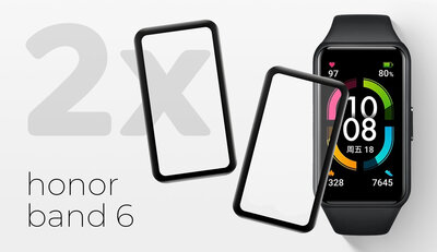 Verre de protection 3D Mosh Tempered Glass Protector 0.5mm pour Honor Band 6 (2 pièces)