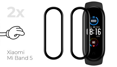 Verre de protection 3D Mosh Tempered Glass Protector 0.5mm pour Xiaomi Mi Band 5 (2 pièces)