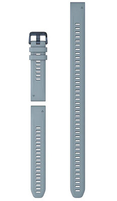 Bracelet en silicone Garmin 20mm (pro Garmin Fenix 8/7S/6S (43mm), aj.), bleu, QuickFit + partie étendue