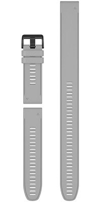 Bracelet en silicone Garmin 26mm (pro Garmin Fenix 8/7X/6X (51mm), Tactix aj.), gris, QuickFit, + partie étendue
