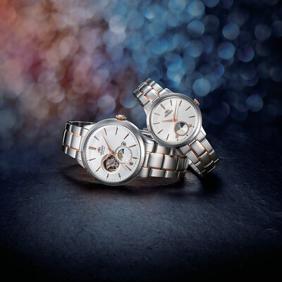 Orient Classic Sun & Moon Open Heart Automatic RA-AS0101S30B