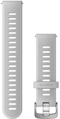Bracelet en silicone Garmin 20mm (pour Venu, Venu Sq, Venu 2 Plus etc.), blanc, Quick Release, 010-11251-9Q