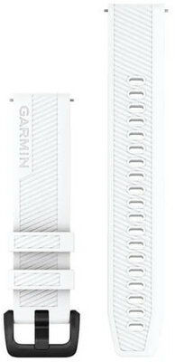 Bracelet en silicone Garmin 20mm (pour Venu, Venu Sq, Venu 2+ etc.), blanc, Quick Release, 010-13076-02