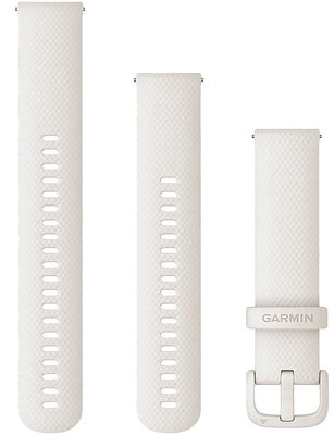 Bracelet en silicone Garmin 20mm (Venu, Venu Sq, Venu 2 plus aj.), blanc V3, Quick Release + partie étendue