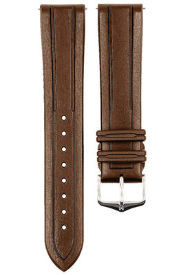 Bracelet en caoutchouc Hirsch Hevea L 40458815-2, marron, caoutchouc naturel, longueur L, Quick Release