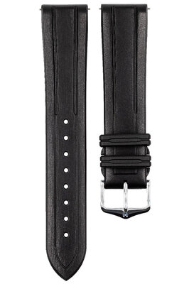 Bracelet en caoutchouc Hirsch Hevea L 40458850-2, noir, caoutchouc naturel, longueur L, Quick Release