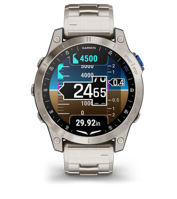 Garmin D2 Mach 1, Vented Titanium Bracelet (+ bracelet de rechange)