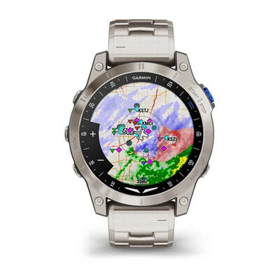Garmin D2 Mach 1, Vented Titanium Bracelet (+ bracelet de rechange)