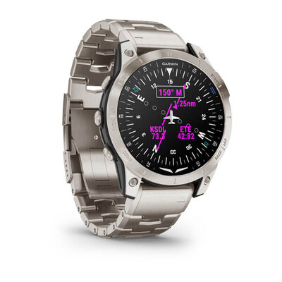 Garmin D2 Mach 1, Vented Titanium Bracelet (+ bracelet de rechange)