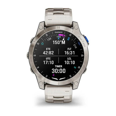 Garmin D2 Mach 1, Vented Titanium Bracelet (+ bracelet de rechange)