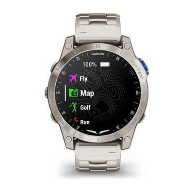 Garmin D2 Mach 1, Vented Titanium Bracelet (+ bracelet de rechange)