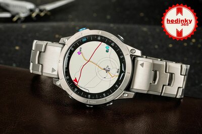 Garmin D2 Mach 1, Vented Titanium Bracelet (+ bracelet de rechange)