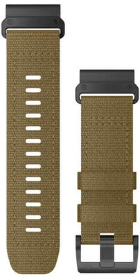 bracelet en nylon Garmin 26mm (pour Garmin Fenix 8/7X/6X (51mm), Tactix etc.), marron, QuickFit, 010-13010-11