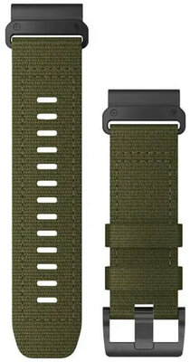 bracelet en nylon Garmin 26mm (pour Garmin Fenix 8/7X/6X (51mm), Tactix etc.), vert, QuickFit, 010-13010-10