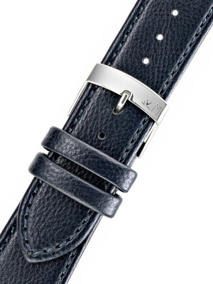 Bracelet en cuir Morellato Lauro 5336D05.061 M, bleu, matériau recyclé
