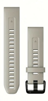 bracelet en silicone Garmin 20mm (pour Garmin Fenix 8/7S/6S (43mm), etc.), beige, QuickFit, 010-13102-04